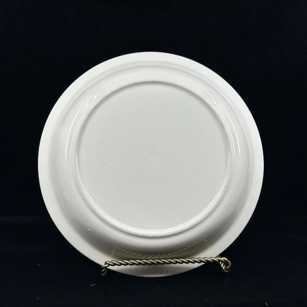 Vintage Apple Pie Recipe Plate Plater Decorative Retro Design Ceramic
